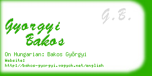 gyorgyi bakos business card