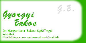 gyorgyi bakos business card